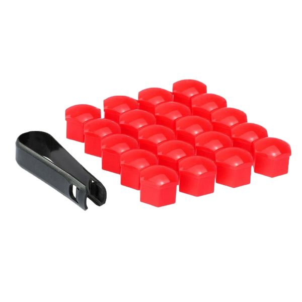 

20pcs car wheel nut cover center caps 0.74inch tire nut lug black clip
