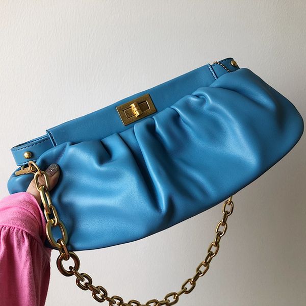 

модная складка мягкая кожа клецки подмышки сумка мульти-отсек одно плечо диагональная сумка леди шикарные уникальные сумки