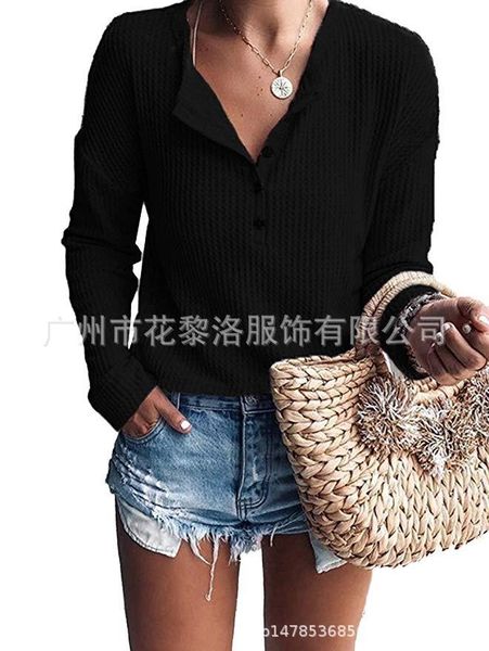 

shirt 2019 autumn v collar button trellis bat long sleeves leisure time jacket t shirts, Gray;blue