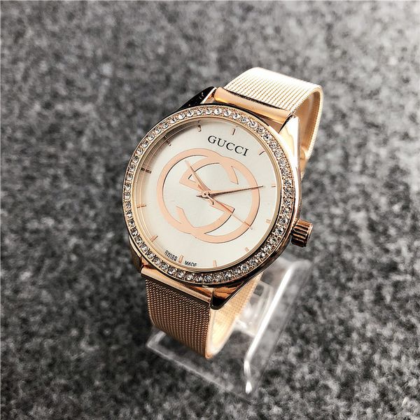 

luxury women watches fashion designer ladies watch rose gold bracelet wristwatch swiss brand montres pour femmes relogio feminino, Slivery;brown