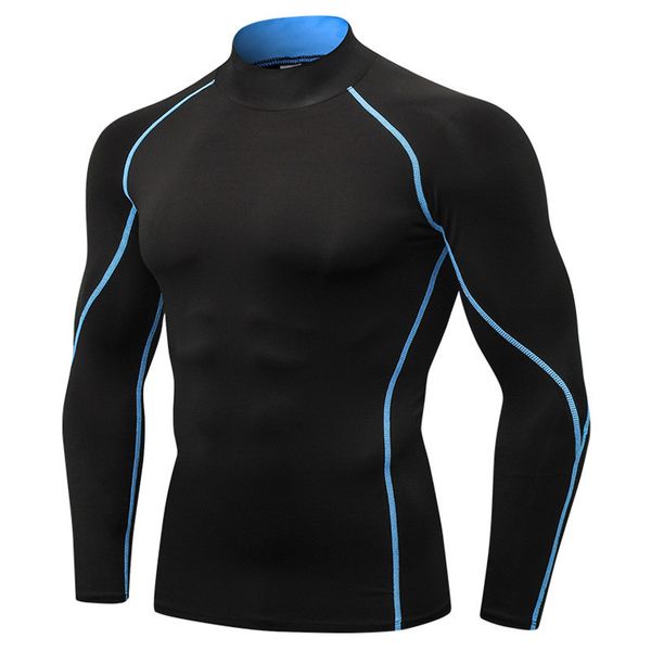 

designer mens leggings tshirts slim long sleeve quick drying running mens fitness stretch sports clothing, White;black