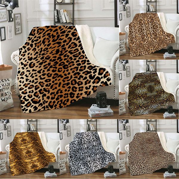 

lepard printed blanket 3d car office winter blankets swaddling bedding quilt nap blanket xmas home carpet 150*130cm 10 design