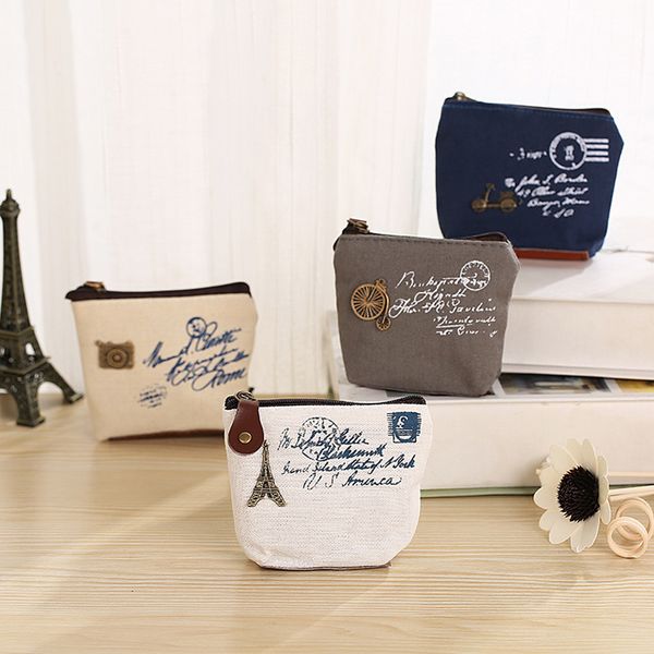 

33 type vintage canvas coin purses casual coin wallet lady fashion key card holder zipper dollar money lipstick bag small gift, Red;black