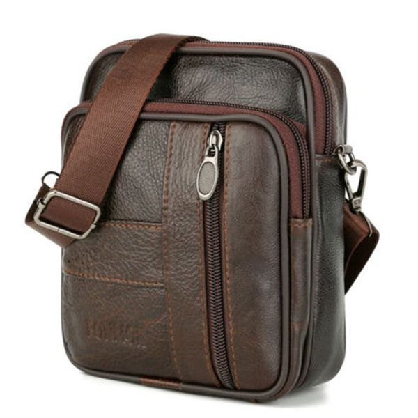 

selling mens leather small satchel crossbody messenger shoulder bags small handbag -b5