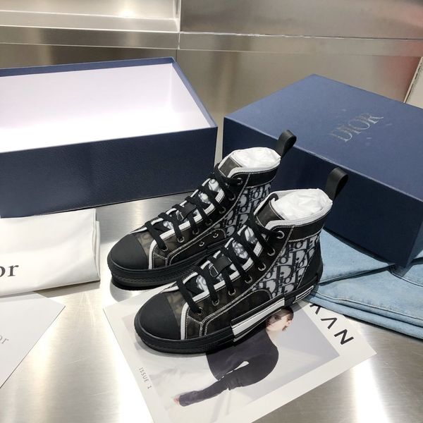 

spring new men and women high-shoes alphabet couple thick bottom wild lace women's shoes casual sports shoes size 35-44#05, Red;white