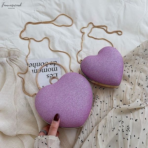 

bag for women ladies girls fashion heart shaped bling shoulder purse crossbody handbag bags bolsa feminina 2020