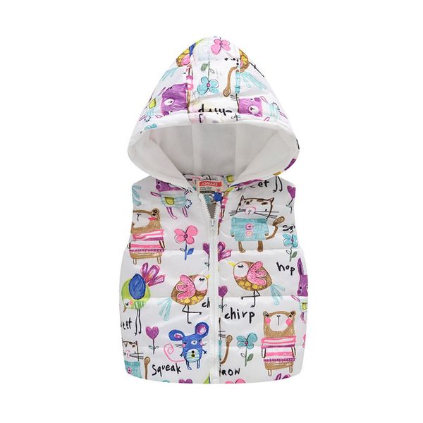 

boy girl clothes winter cotton coat jacket vest fashion printing hooded plus velvet warm outerwear 2019quality clothing, Blue
