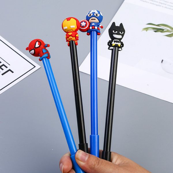 

40 pcs creative cartoon hero neutral pen student gift bat shape signature pen wholesale