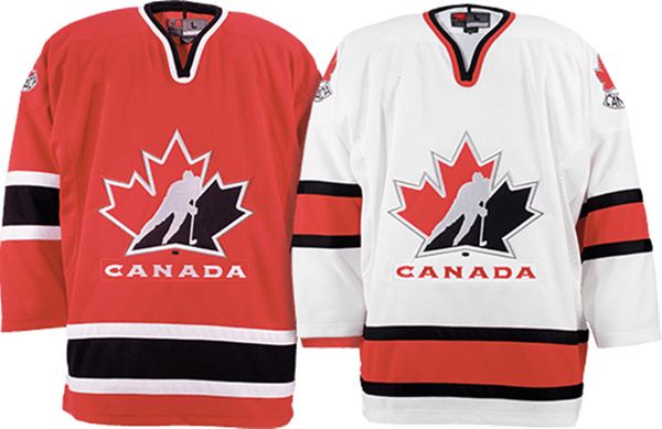 

custom men's 2002 olympic jersey canada national team #12 jerome iginla #19 steve yzerman #9 sidney crosby stitched hockey jerseys stit, Black;red