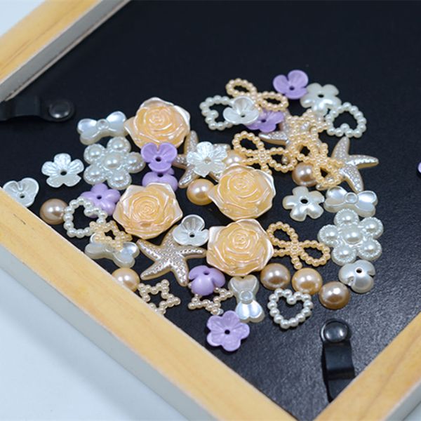 

50 pieces assorted flatback pearl scapbooking embellishment for diy phone case hair accessories