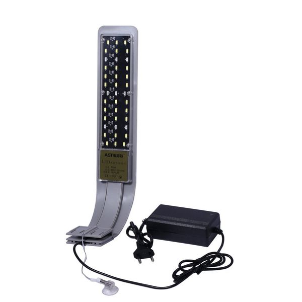 

high-power single head lcd display intelligent touch 5730 bean led clip on clamp lamp for aquarium fish tank 15w 220v eu plug