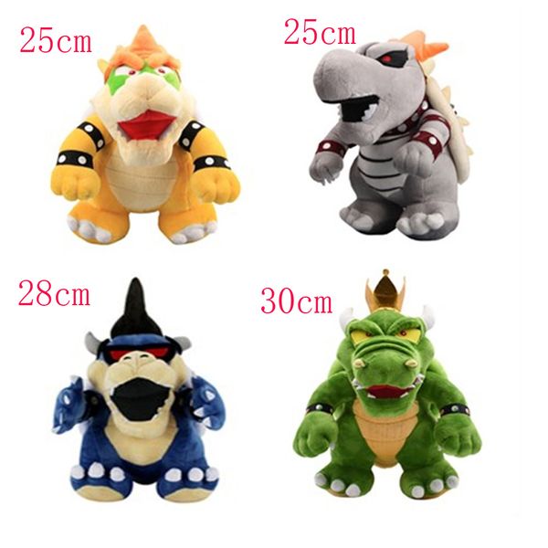 

4 color king bowser koopa luigi bros plush toy 4pcs/lot 25-30cm