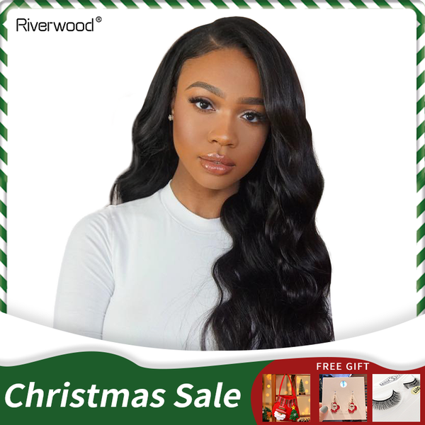 

lace front human hair wigs 150% density riverwood 8-26 inch 13x4 body wave brazilian remy lace front wig for women, Black;brown