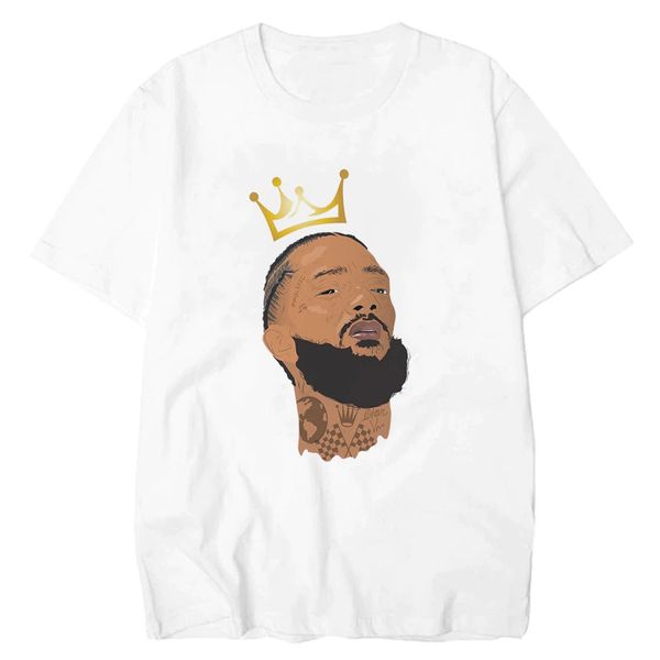 

Nipsey Hussle Mens Designer Tshirts Crew Neck Short Sleeve Cartoon Character Printed Casual Clothing Homme Tees