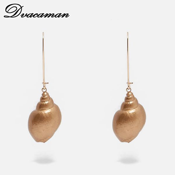 

dvacaman 2019 trendy design snail shell drop earrings for women statement jewelry rhinestone bohemian wedding dangle earrings, Silver