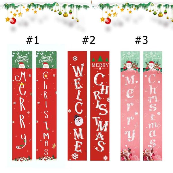 

type a/b/c1 set merry christmas banner outdoor decoration for home hanging pendant christmas curtain size: 30x180cm