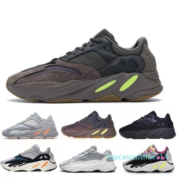 

2019 kanye 700 wave runner mauve inertia geode casual shoes men women west 700 designers shoes men with box size 36-46 t14, Black