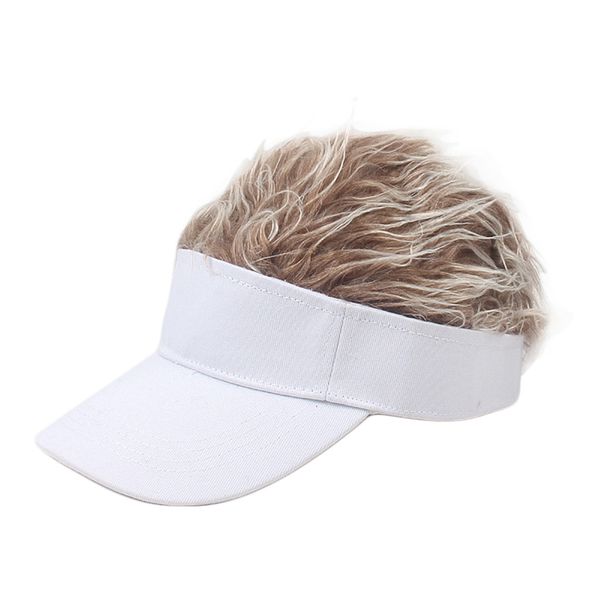 

2019hat funny men adjustable wig cap flair hair visor snapback casual golf caps outdoor wig cap parent-child street trend, Blue;gray