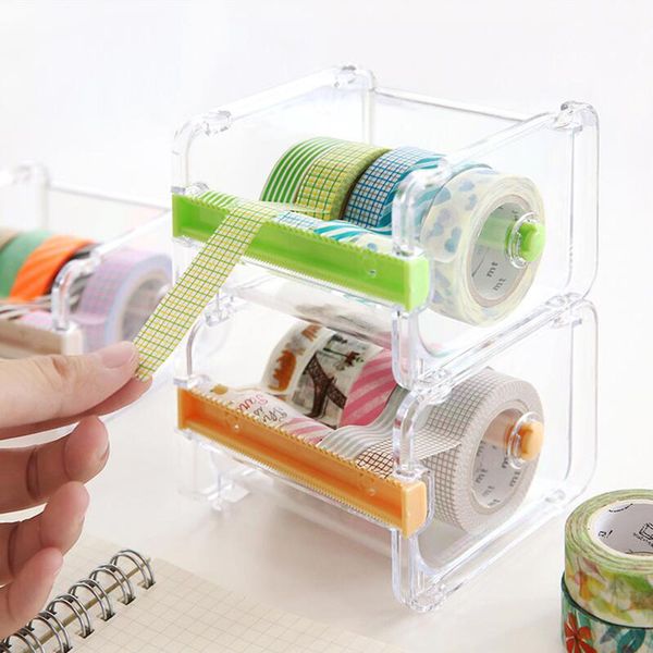 

mini two sawtooth tapes cutter washi tape dispenser holder office storage organizer machine stationery school supplies
