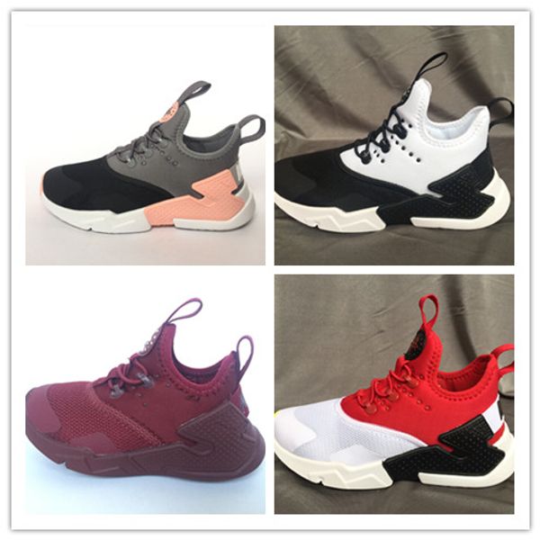 

2019 kids huarache designer sports running shoes children boy girls trainers wallace sneakers classic outdoor shoes, Black