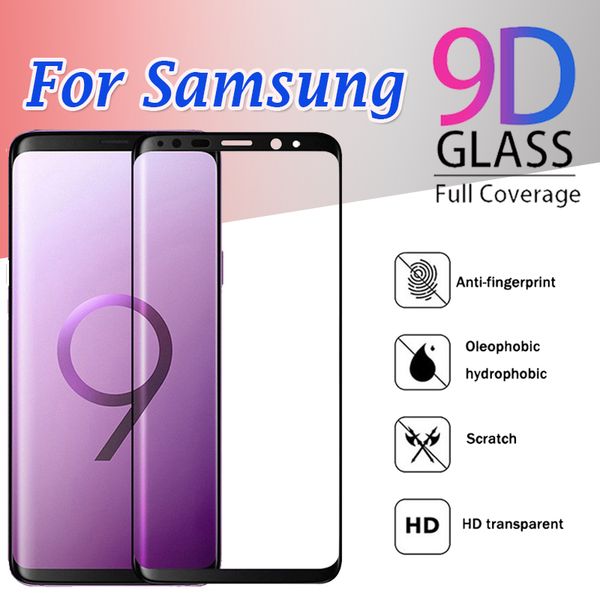 

9d curved tempered gla full cover coverage creen protector flim for am ung galaxy 10 e 9 plu 8 7 edge 6 note 9 8 huawei p30 pro