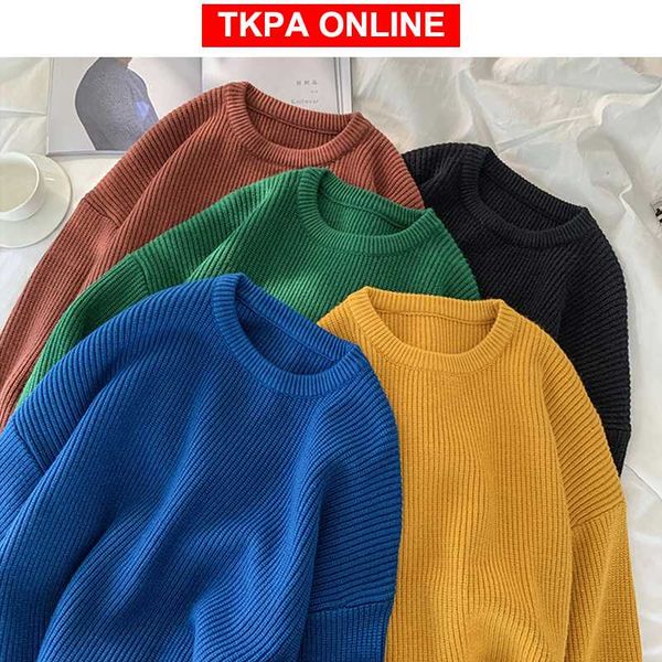 

men korean fashions sweater 2020 mens winter harajuku thick sweater male pullover harajuku streetwear solid sweaters, White;black