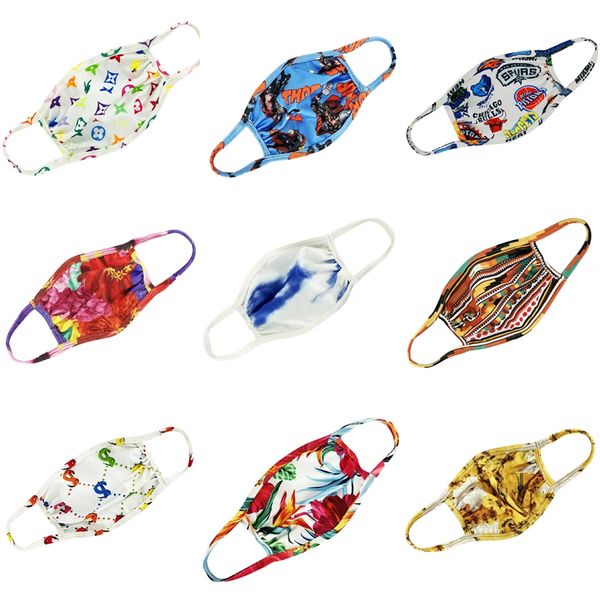 

luxury half face masks scarf nose er cycling bandanas scarf designer printed headband sports head scarves washable protective face mask #743, Black