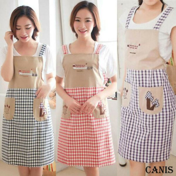 

Cute Fashion Professional Anti-oil Plaid Bib Home Apron Available For Chef Cooks Butchers BBQ Cooking Kitchen Restaurant