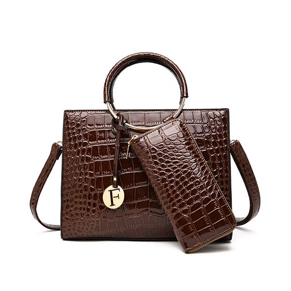 

icev europe style retro alligator shoulder messenger bags for women leather handbag metal ring clutch purse and handbag boston