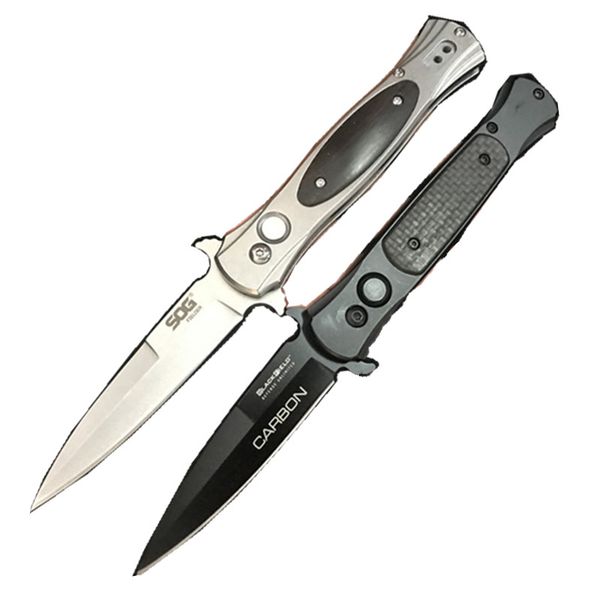 

SOG st-2 carbon fiber steel handle тактический автоматический нож CPM bm3300 A07 162 utx85 кемпинг карманный нож