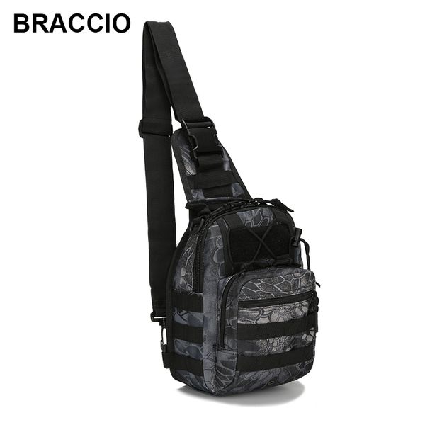 

molle chest bag waterproof nylon camouflage casual men shoulder crossbody bags multifunction back pack travel sling bag