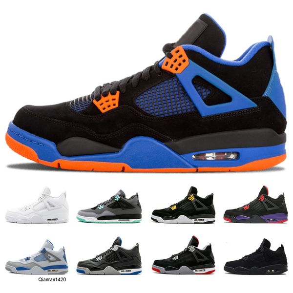 

2019 4s basketball shoes men cavs bred black cat cactus jack fire red pure money designer sneakers size us 7-13