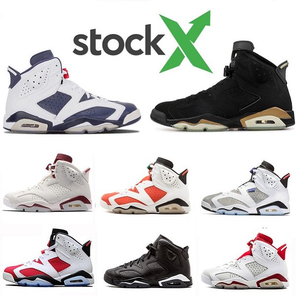 

stock x air retro jordan 6 6s six black white travis scott unc reflective bwomen athlentic sports mens basketball tinker shoes 8-13