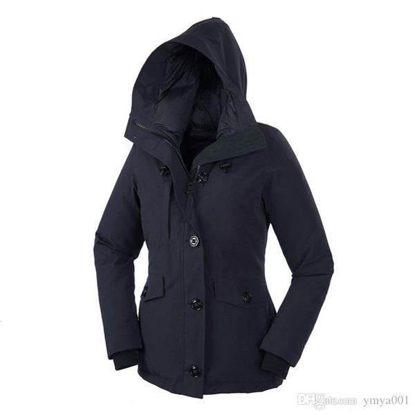 

fashion classic canada women victoria femme fur down parka hiver warm windproof down coat thicken fourrure hooded jacket manteaus doudoune, Black