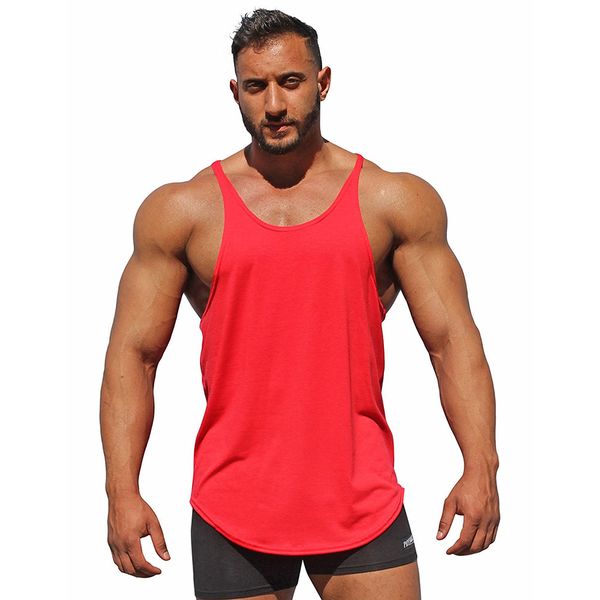 

polyester blouse cotton fabric surf men' sport beach swimming round neck fitness men tank slim fit muscle shirt fashion w0724, White;black
