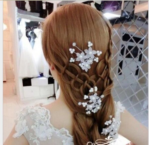 

bride's headdress red beads flower hair arrangement wedding garment hair ornament, Slivery;golden