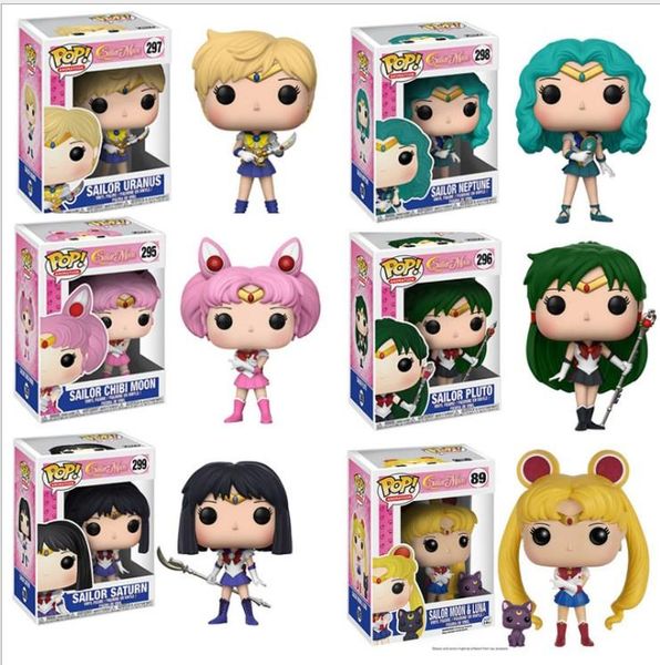 

bravo wholesale 5 styles funko pop anime cartoon pvc doll kids 10cm sailor moon action figure collection model toy children christmas gift