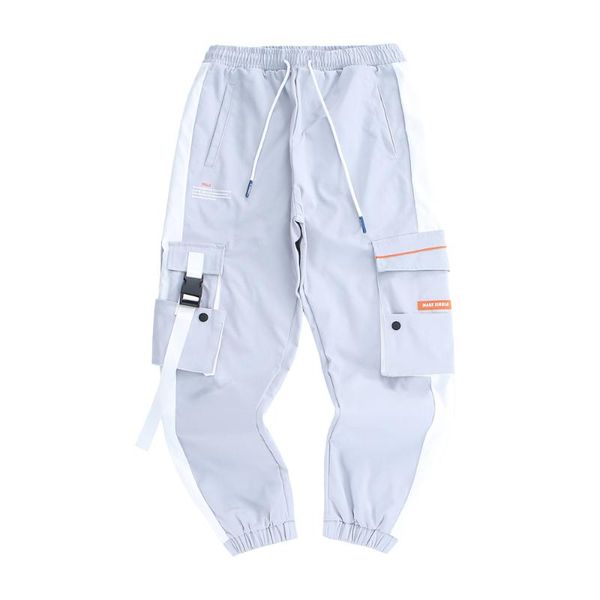 

японская уличная одежда шаровары мужчины 2020 мужские карманы хип-хоп бегуны брюки пара harajuku старинные брюки тренировочные брюки, Black