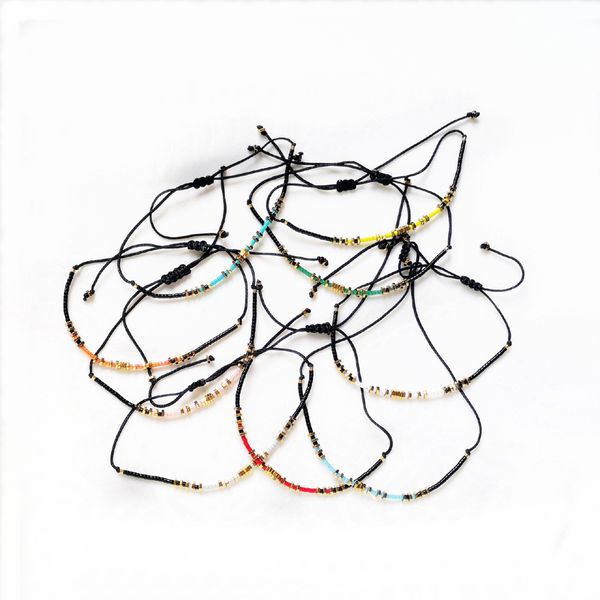 

2019 multi-color miyuki seed beads bracelets handmade adjustable size minimalism bracelets accessories vsco friendship bracelets wholesale, Black
