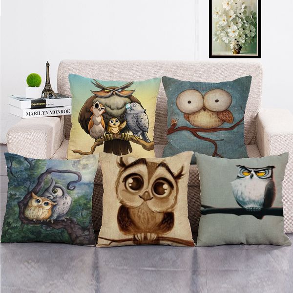 

image abstract owl animation animal cushion cover pillowcase magic super warm throw pillowcase home decoration car sofa pillowcase soft
