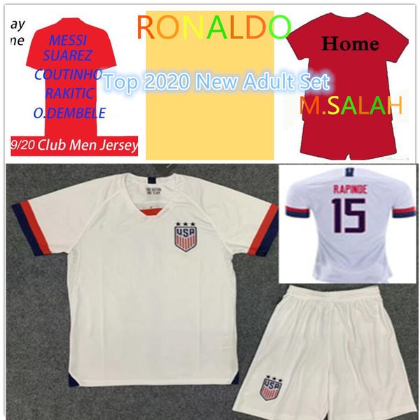

2019 2020 TOP Adult New Set white soccer jersey football jerseys football mens designer t shirts camiseta de fútbol maillot de foot