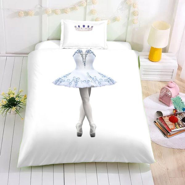 Ballet Dancer Bedding Set For Girl Fantasy Creative Duvet Cover