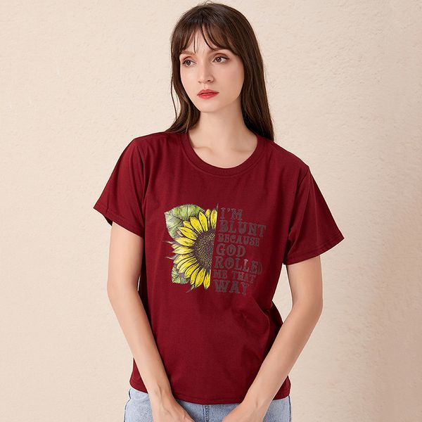 

harjuku sunflower printed tshirt women o-neck short sleeve t-shirt loose plus size shirt women camiseta feminina, White