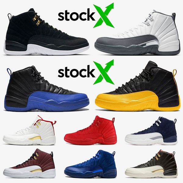 

jumpman mens 12 12s basketball shoes reverse taxi 12s dark grey game royal university gold gym red 2018 cny mens trainers sports sneakers, White;red