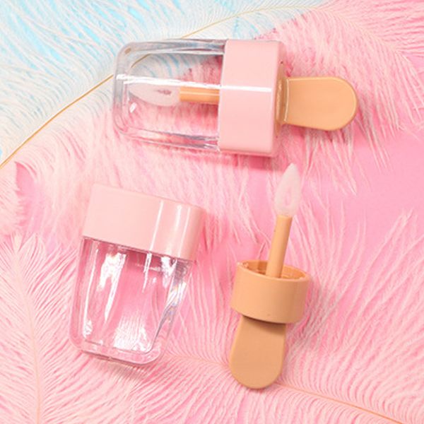 

Оптовая DIY Make Up Tool Слейте Lip Gloss Tube Cosmetic Ice Cream Прозрачный бальзам для губ бутылки многоразового контейнеры крем Баночки