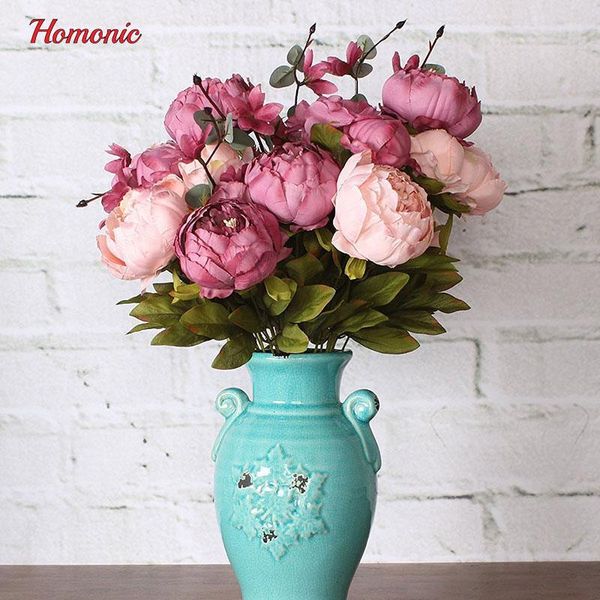 

halloween christmas fake flowers vintage artificial peony silk flowers wedding home decoration silk peony flowers bouquet