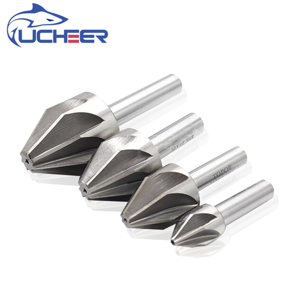 

ucheer 1pc hss countersink 60-120degree chamfering end mill straight shank cutter drill bit chamfer deburring tool