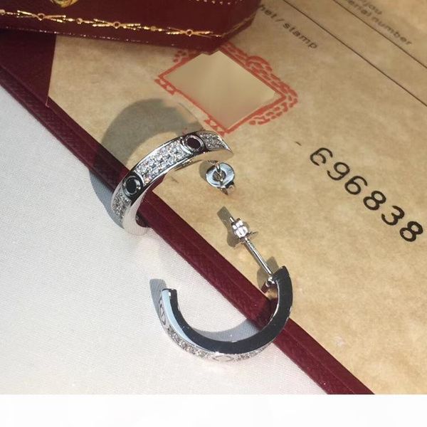 

женщины алмазный серьги nut-stud мода открытый stud ювелирные forever love женщины свадебные хрустальные шпильки, Golden;silver