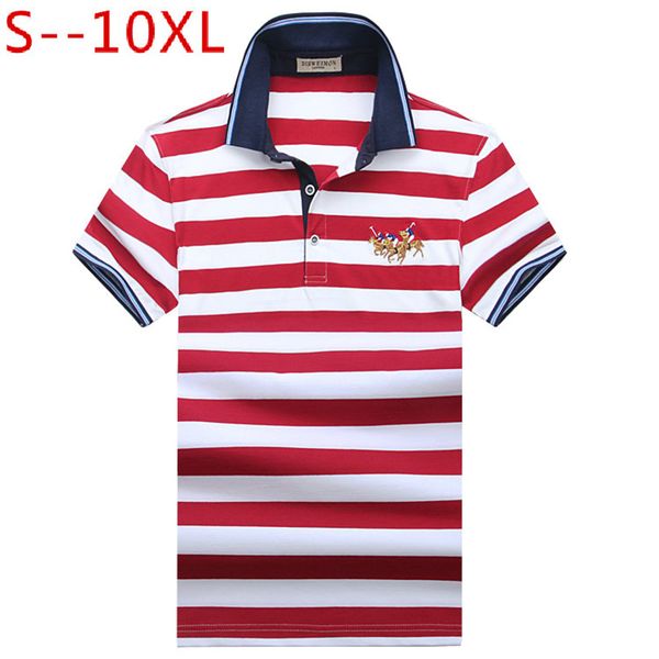

10xl brand striped shirt men polo men shirts 2019 casual cotton camisa polo masculina breathable polos hombre, White;black