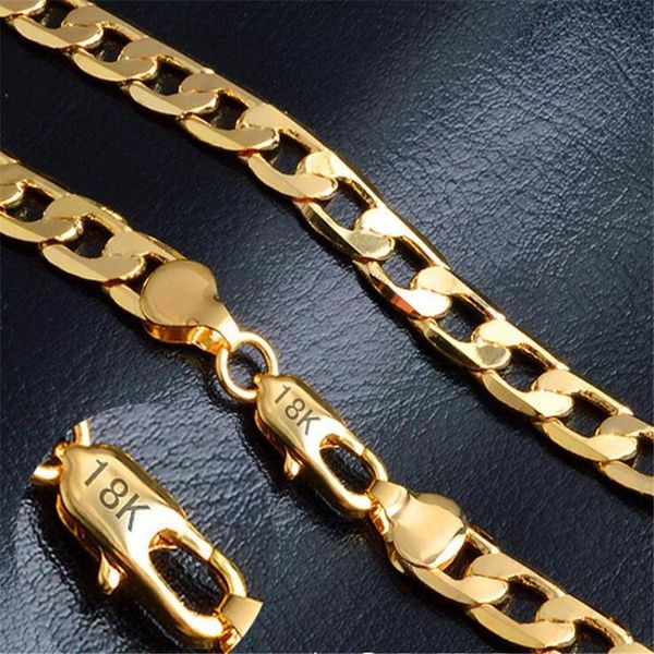 

hiphop gold chain for men hip hop chain necklace 4/6/8/10mm gold color curb long necklaces men's jewelry colar collier, Silver